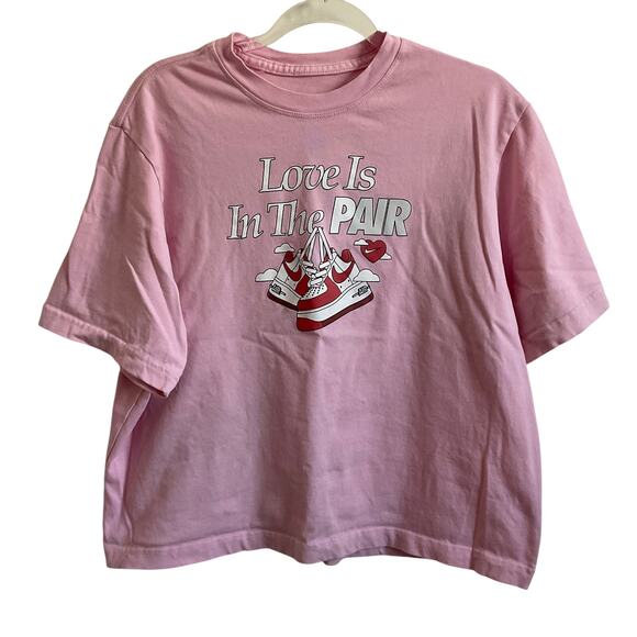 Nike Women’s Love Is In the Pair Nike Dunks Graphic Tee - Size Large - Picture 1 of 5